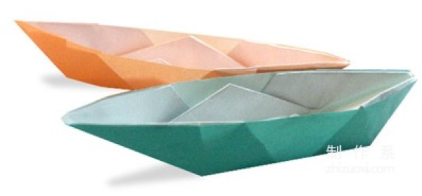 Origami method for children to make a simple paper boat