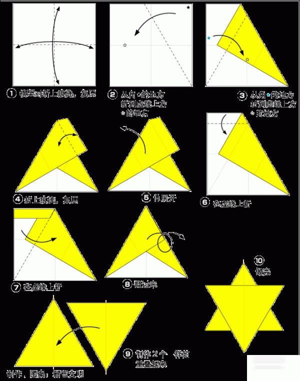 Tutorial on how to make origami stars for children