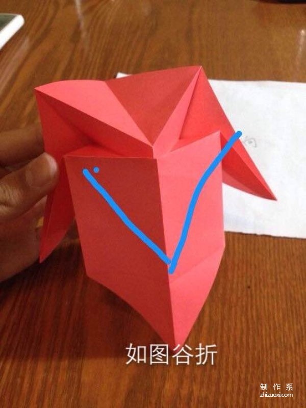 Step-by-step illustrated tutorial on how to make an origami puppy