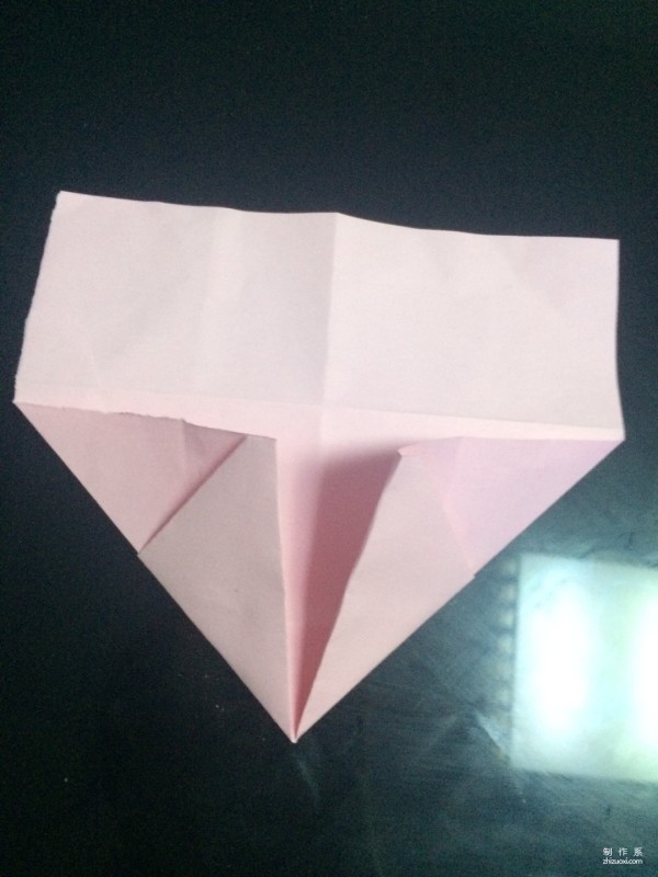 Very simple origami illustration of colored paper five-pointed star