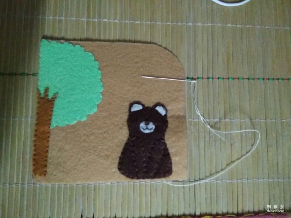 Handmade fabric bag making, handmade method of bear zipper wallet