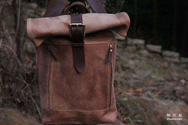 Crazy horse leather backpack detailed production steps