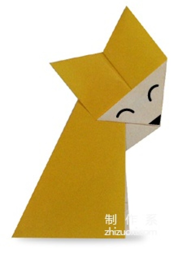 Origami method for children to make origami fox