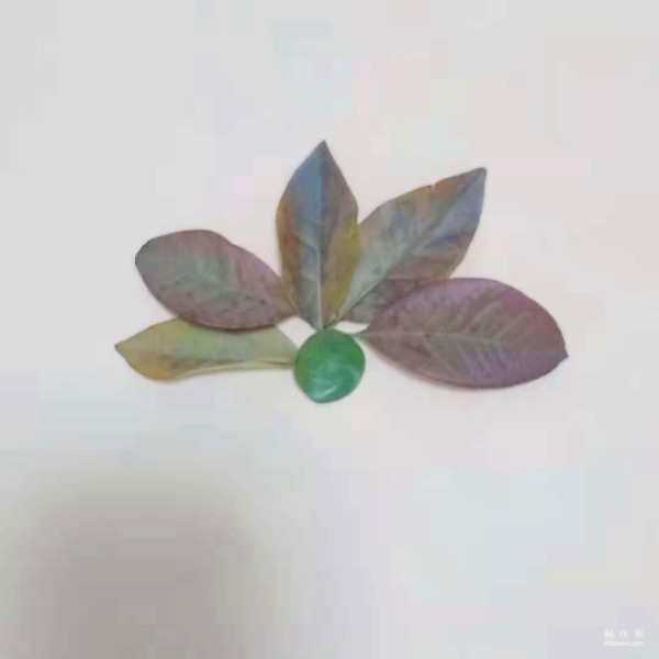 Orchid leaves sticker puzzle step-by-step tutorial