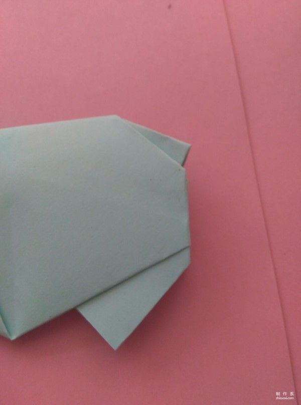 Simple DIY origami method for cute hippopotamus