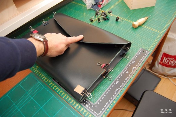 Leather document bag making tutorial