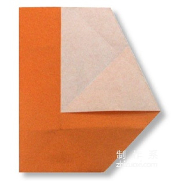 Illustrated origami tutorial for letter L