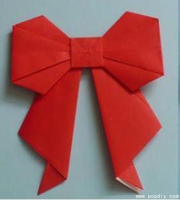 Creative paper art DIY handmade beautiful red bow