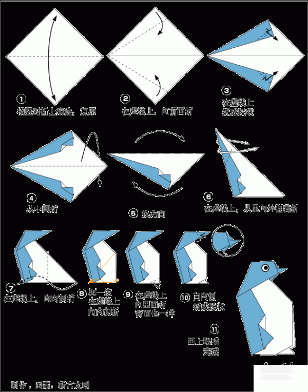 How to make origami penguin