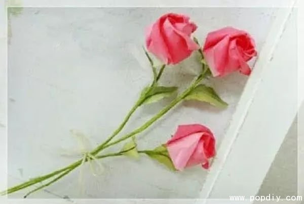 DIY creative paper craft handmade realistic roses