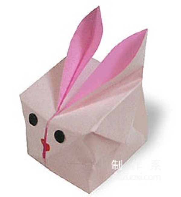 A simple and very cute origami method for a balloon bunny