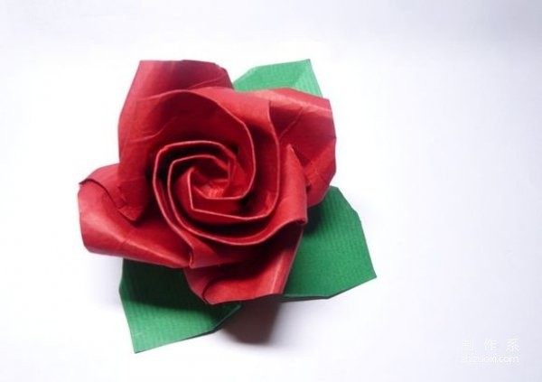 How to fold an eight-petal rose Rose origami tutorial illustration