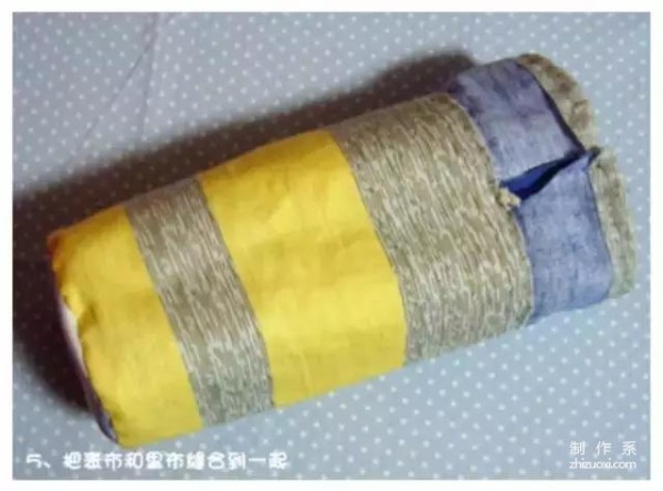 Tutorial on how to make a cylindrical storage bag with handmade fabrics, a handmade method for making a cylindrical storage bag