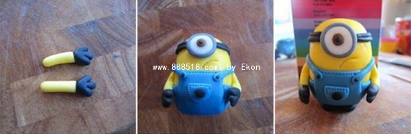 Pottery finger art creative handmade ultra-light clay cute minion production illustration