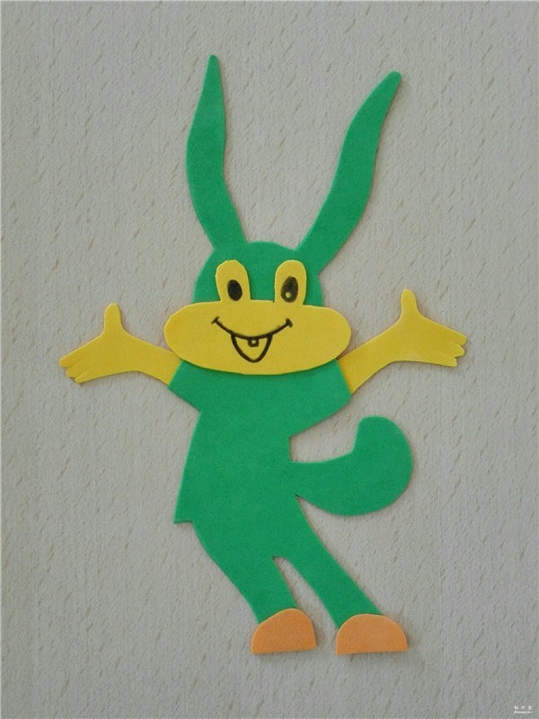 Sponge paper DIY handmade super interesting and cute bunny stickers