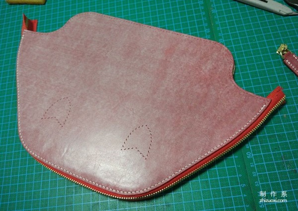 Making shell bags (burgundy fog wax)