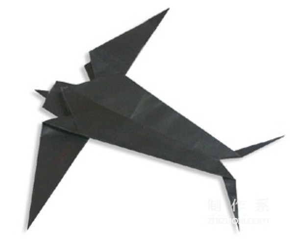 Origami method of little swallow