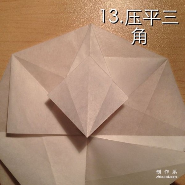 Origami illustrations and real-life tutorials on folding infinite geometric flowers using paper