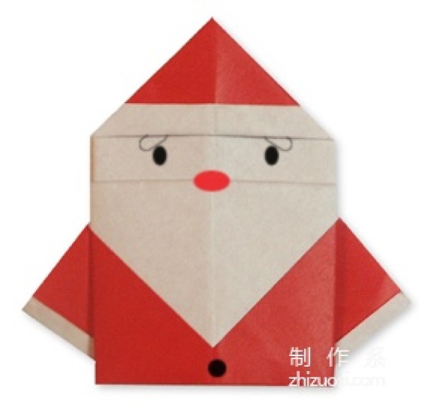 Origami illustration of Santa Claus for Christmas