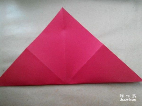 Illustration of DIY origami method of beautiful windmill rose flower