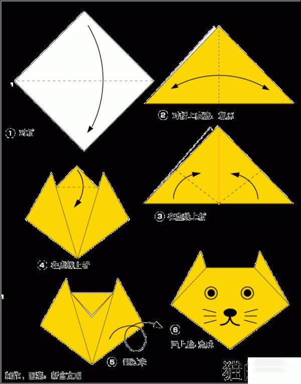 How to Origami a Cute Kittens Face for Children