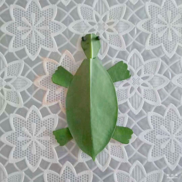 How to paste leaves on little turtle