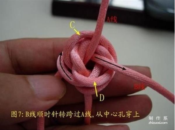 Illustrated tutorial on how to tie the bud knot