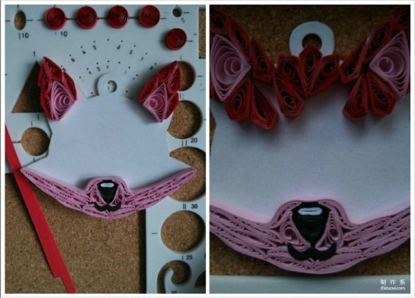 DIY method of making little fox’s paper quilling paper