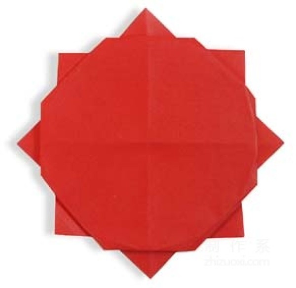 Origami method of the sun