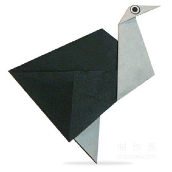 How to fold origami ostrich for children