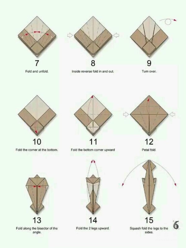 A cute egret origami picture tutorial