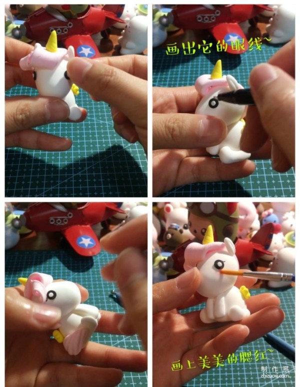 Little unicorn handmade polymer clay kneading tutorial