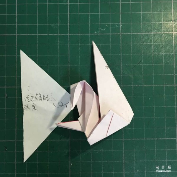 Rooster origami tutorial, zodiac chicken origami tutorial with real shots and illustrations