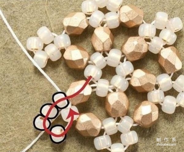 Beautiful snowflake shaped beaded earrings DIY handmade tutorial