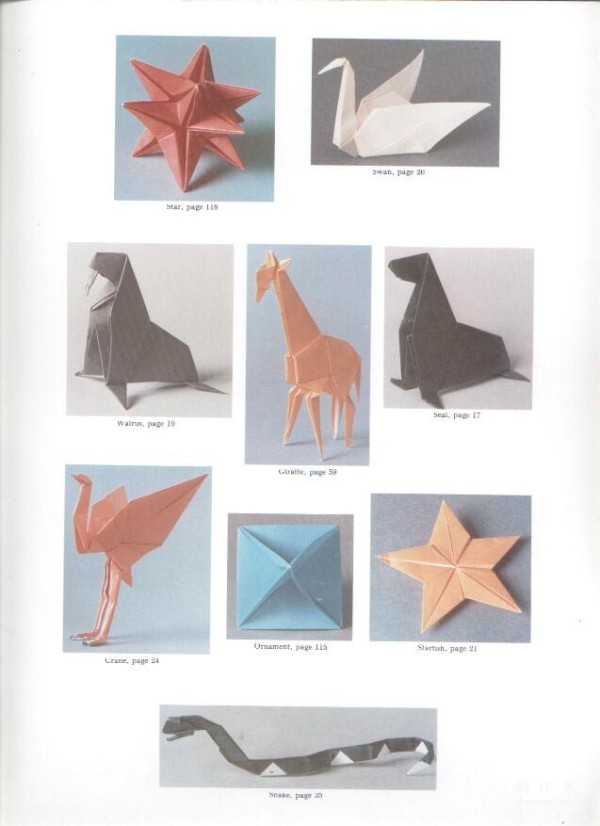 A John Montroll dinosaur animal origami model