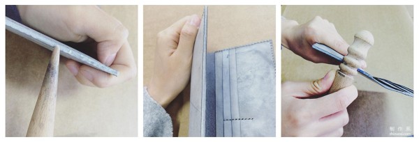 Making Wallet Vegetable Tanned Leather Long Wallet