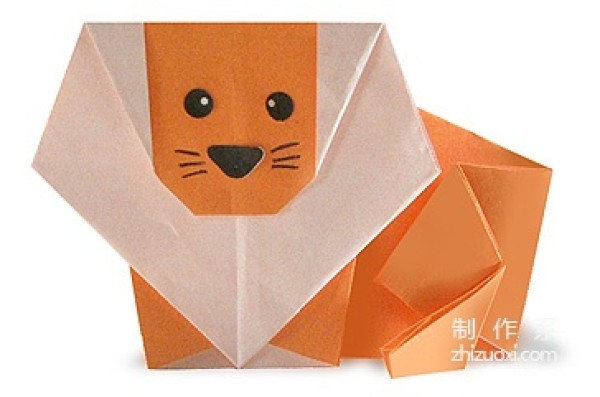 How to fold origami lion for children