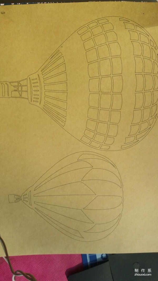 How to carve handmade paper hot air balloon patterns