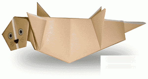 Easy sea otter origami method for kids