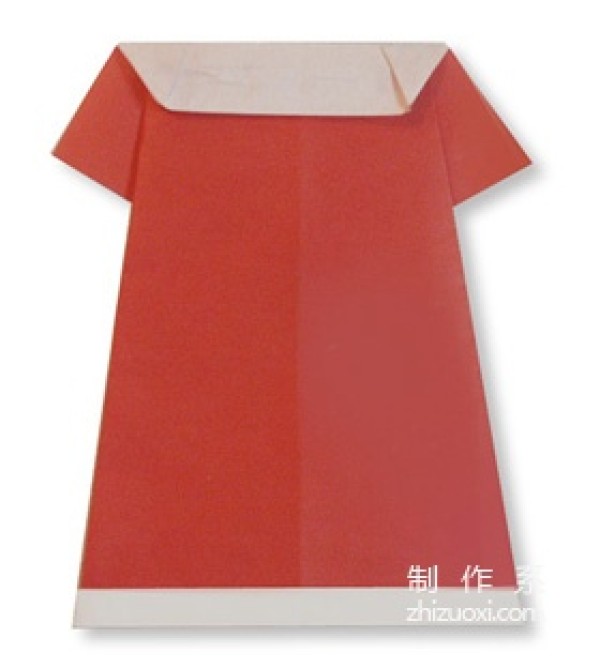 Origami method of beautiful dress