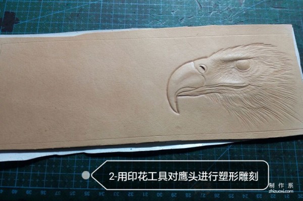 Eagle head drivers license leather case production flow chart