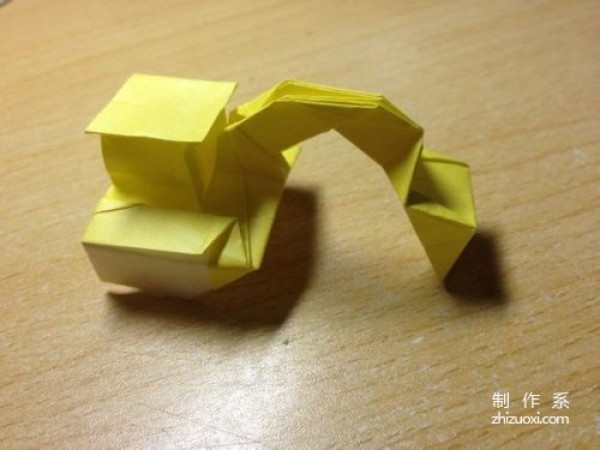 Very interesting excavator origami illustrated tutorial