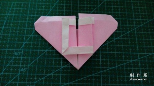 Illustrated tutorial on how to fold a confession love origami letters LOVE