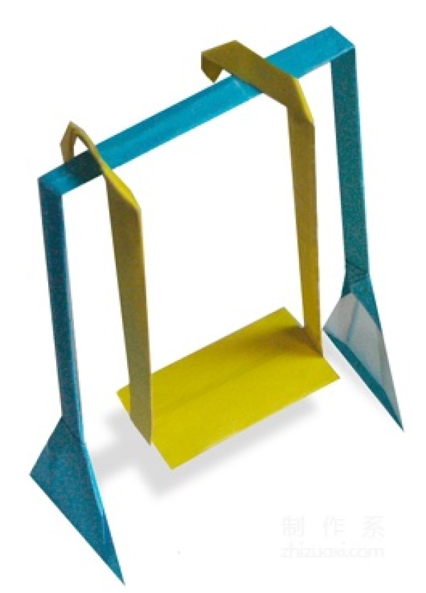 Origami method for childrens swing