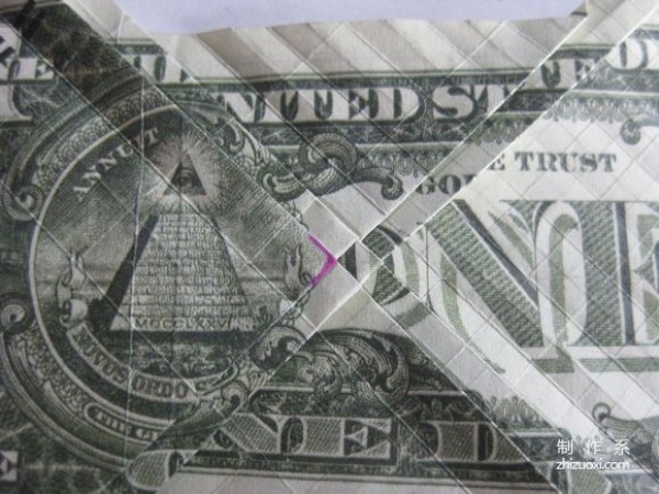 Detailed tutorial of dollar carp origami banknote real shot pictures