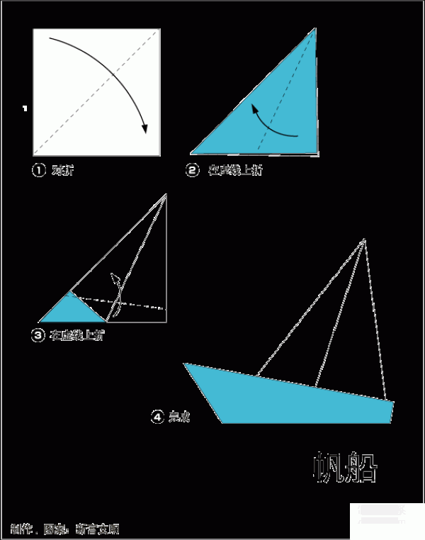 How to origami a simple sailboat for children