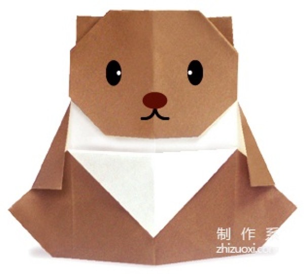 How to make origami cute little bear