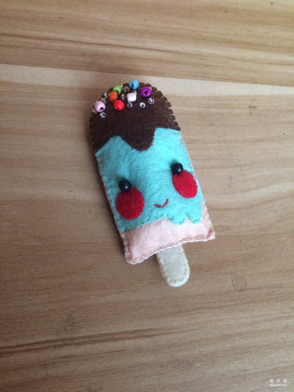 Fabric hand-making tutorial, hand-made patchwork method of non-woven ice cream (ice cream)