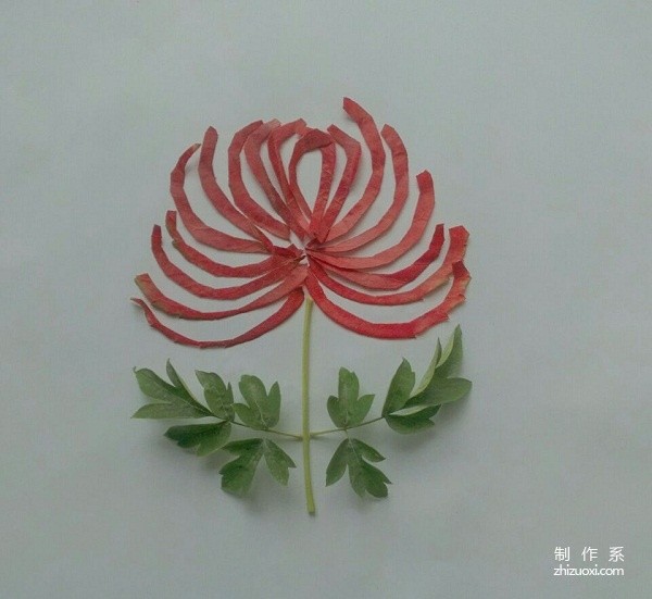 Beautiful red chrysanthemum DIY handmade tutorial