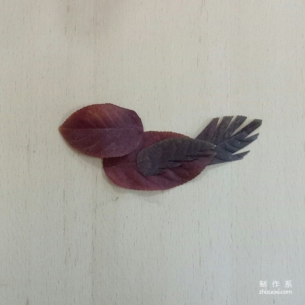 Fallen leaf collage, a tutorial on how to creatively make a red bird with leaves